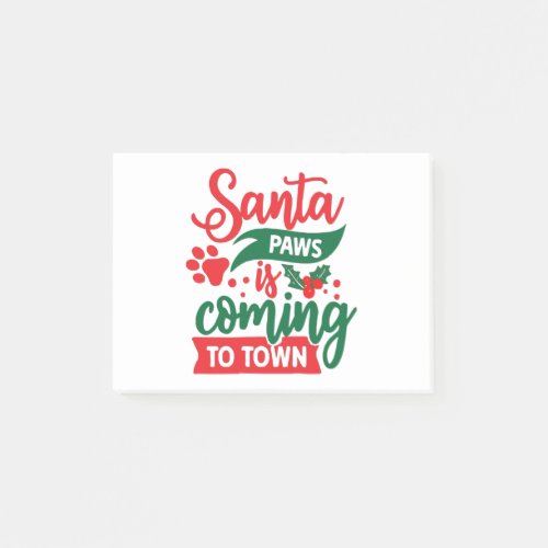 Santa paws is coming to town  post_it notes