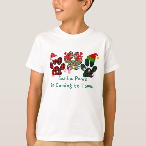 Santa paws is coming to town T_Shirt