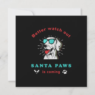 Santa Paws is Coming Vintage Christmas