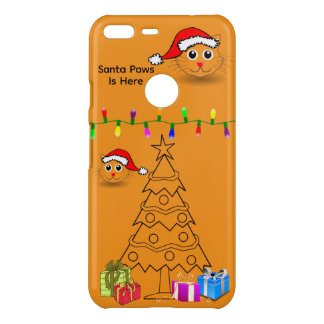 Santa Paws Is Here Cat Phone Case – Orange