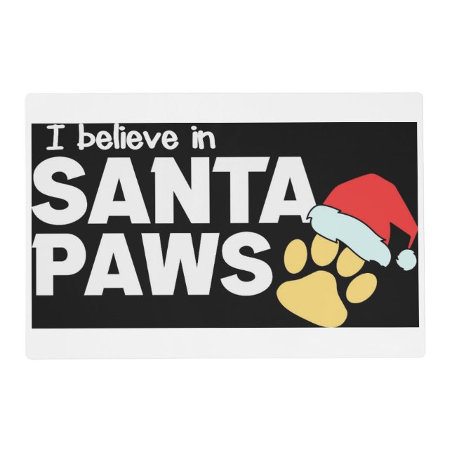 Santa Paws Pet Placemat (Front)