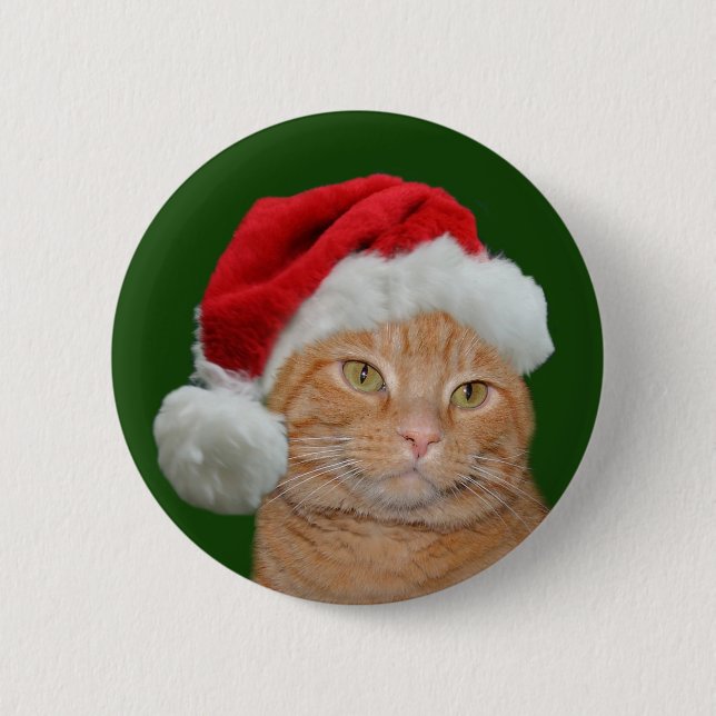 Santa Paws Pinback Button (Front)