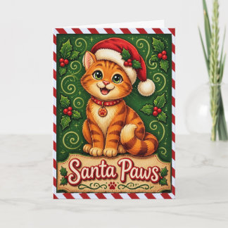Santa Paws Wishes Christmas Card