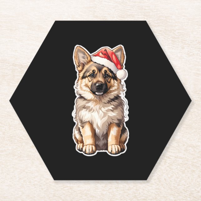 Santa Pawster   Paper Coaster (Front)