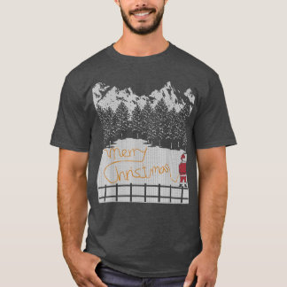 Santa Peeing Merry Christmas T T-Shirt
