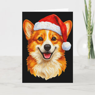 Santa Pembroke Welsh Corgi Christmas Welsh Corgi D Card