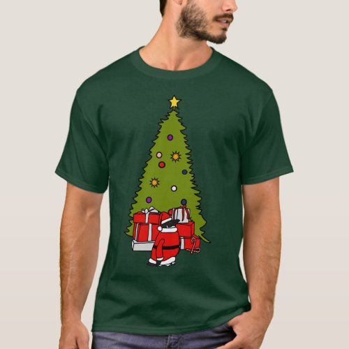 Santa Penguin and Christmas Tree T_Shirt