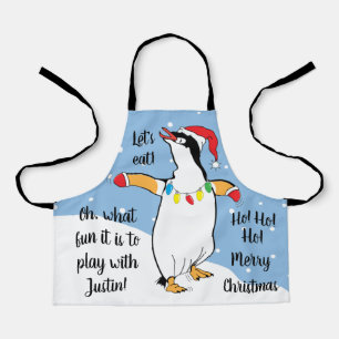 Santa Penguin Apron