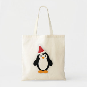 Santa Penguin Tote Bag