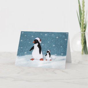 Santa Penguins Card