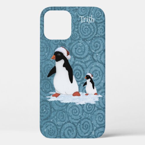 Santa Penguins iPhone 12 Case