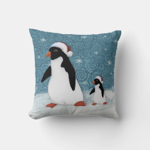 Santa Penguins Pillow