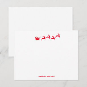 Santa Personalized Christmas Stationery  Note Card