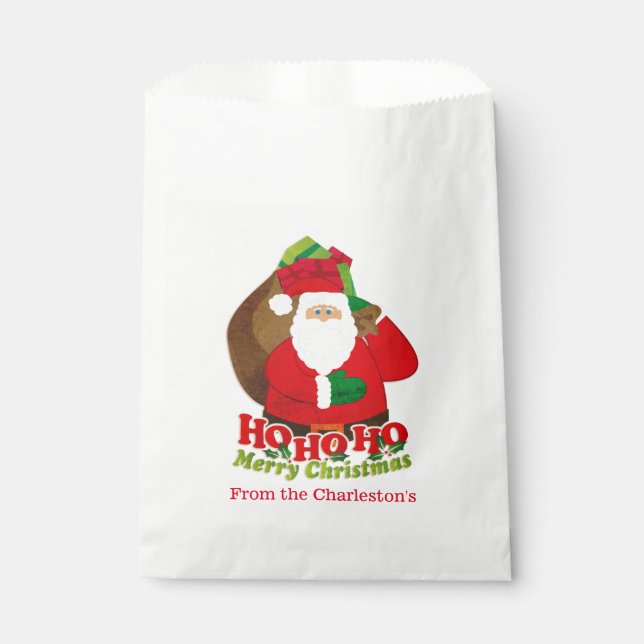 Santa personalized favor bag (Front)