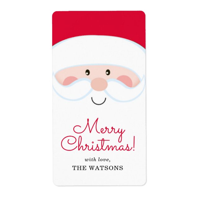 Santa Personalized Label (Front)