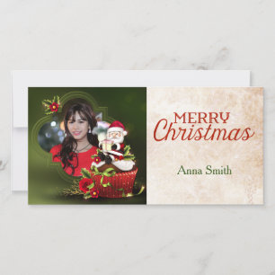 Santa Photo Christmas Card