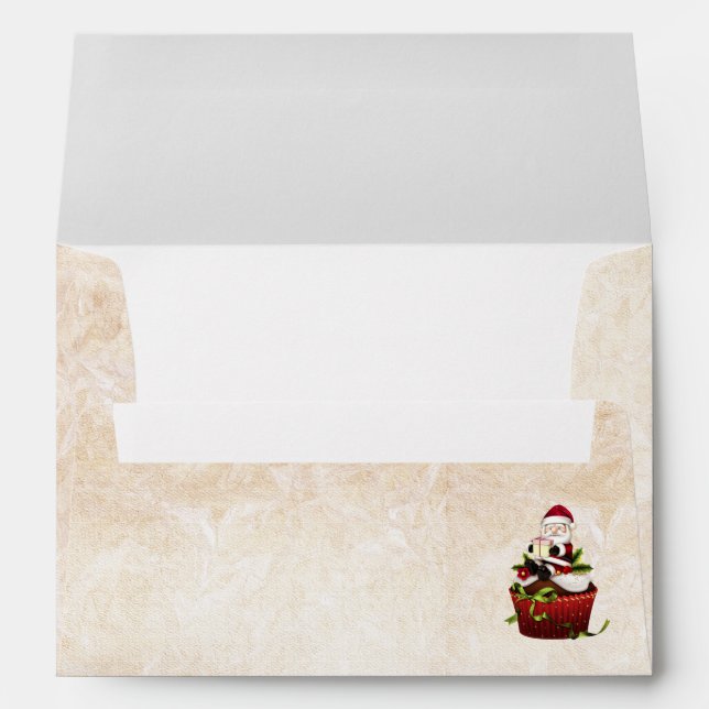 Santa Photo Christmas Card Envelope (Back (Bottom))