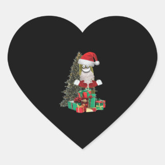 Santa Pickle Heart Sticker