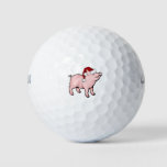 Santa Pig Golf Balls at Zazzle