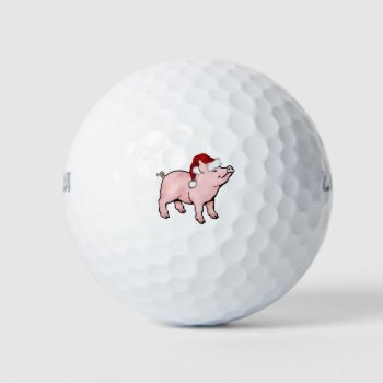Santa Pig Golf Balls by Shaneys at Zazzle