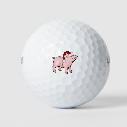 santa pig golf balls