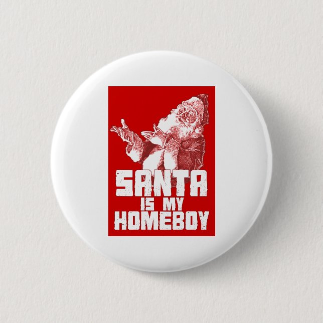 santa pinback button (Front)