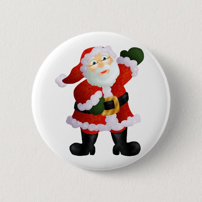 Santa Pinback Button (Front)