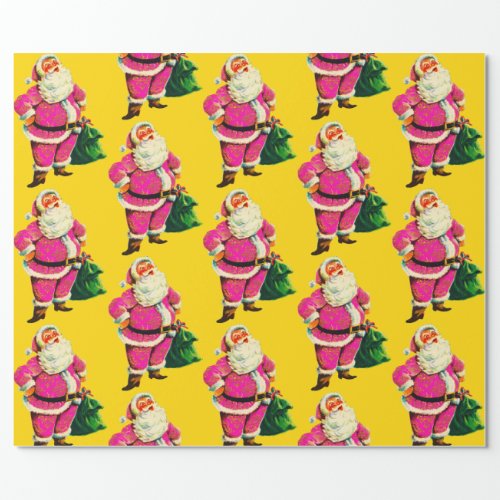 Santa Pink Christmas Delight 2 Wrapping Paper