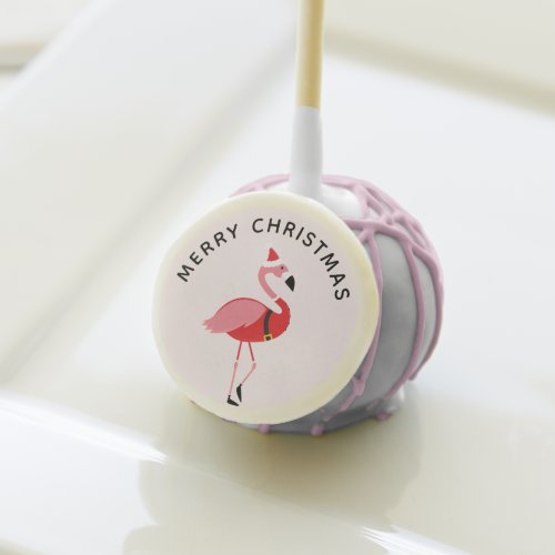 Santa Pink Flamingo Christmas Cake Pops