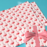 Santa Pink Flamingo Christmas Holiday Pattern