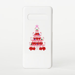 Santa Pink Flamingo Christmas Tree Samsung Galaxy S10 Case