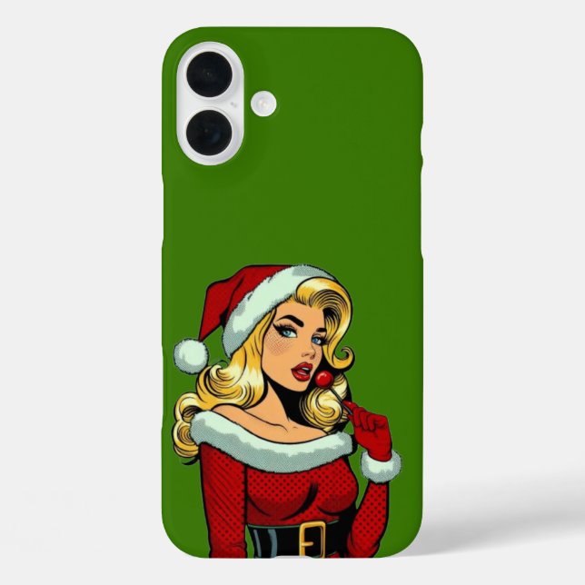 Santa Pinup: Pop Art Glam Case-Mate iPhone Case (Back)