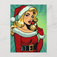 Santa Pinup: Pop Art Glam
