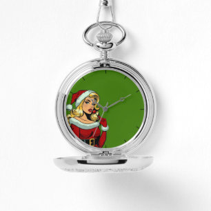 Santa Pinup: Pop Art Glam Watch