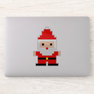 Santa Pixel Art 1 Custom-Cut Vinyl Sticker