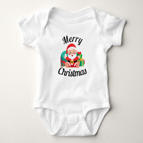 Santa Playful Merry Christmas One Piece Bodysuit