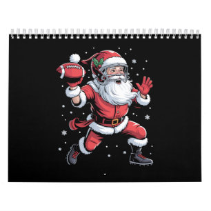 Santa Playing American Football Christmas  Calendar