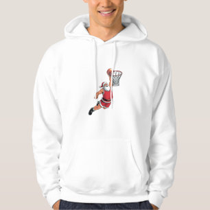 Santa Playing Basketball Christmas Sport Lovers  Hoodie