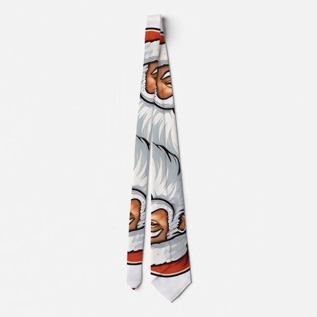 Santa Playing Card for Christmas Neck Tie (Back)