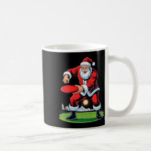 Santa Playing Disc Golf Funny Holiday Christmas Xm Coffee Mug