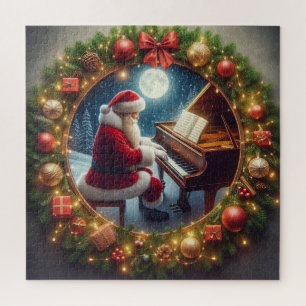 Santa Playing Piano Jigsaw Puzzle
