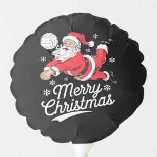 Santa Playing Volleyball Christmas Pajama Cool Spo Balloon