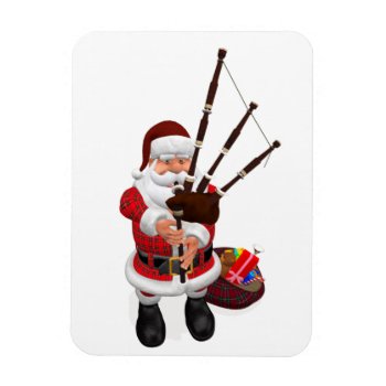 Santa Plays Bagpipes Magnet by Emangl3D at Zazzle