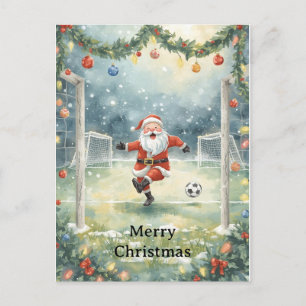 Santa plays Soccer Christmas Holiday
