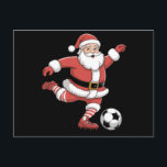 Santa Plays Soccer Christmas Sports Postcard<br><div class="desc">Santa Plays Soccer Christmas Sports</div>