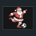 Santa Plays Soccer Christmas Sports Postcard<br><div class="desc">Santa Plays Soccer Christmas Sports</div>