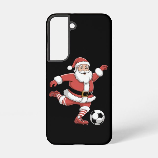 Santa Plays Soccer Christmas Sports Samsung Galaxy Case (Back)