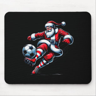 Santa Plays Soccer Christmas Srts Women Men Kids Mouse Pad