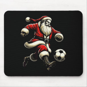 Santa Plays Soccer Srts, Xmas Christmas Women Men Mouse Pad
