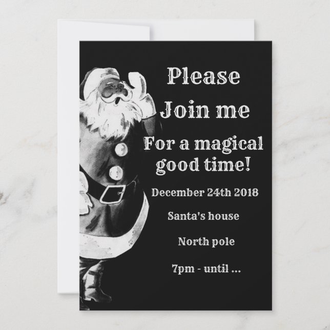 Santa Please Join Me Invite (Front)